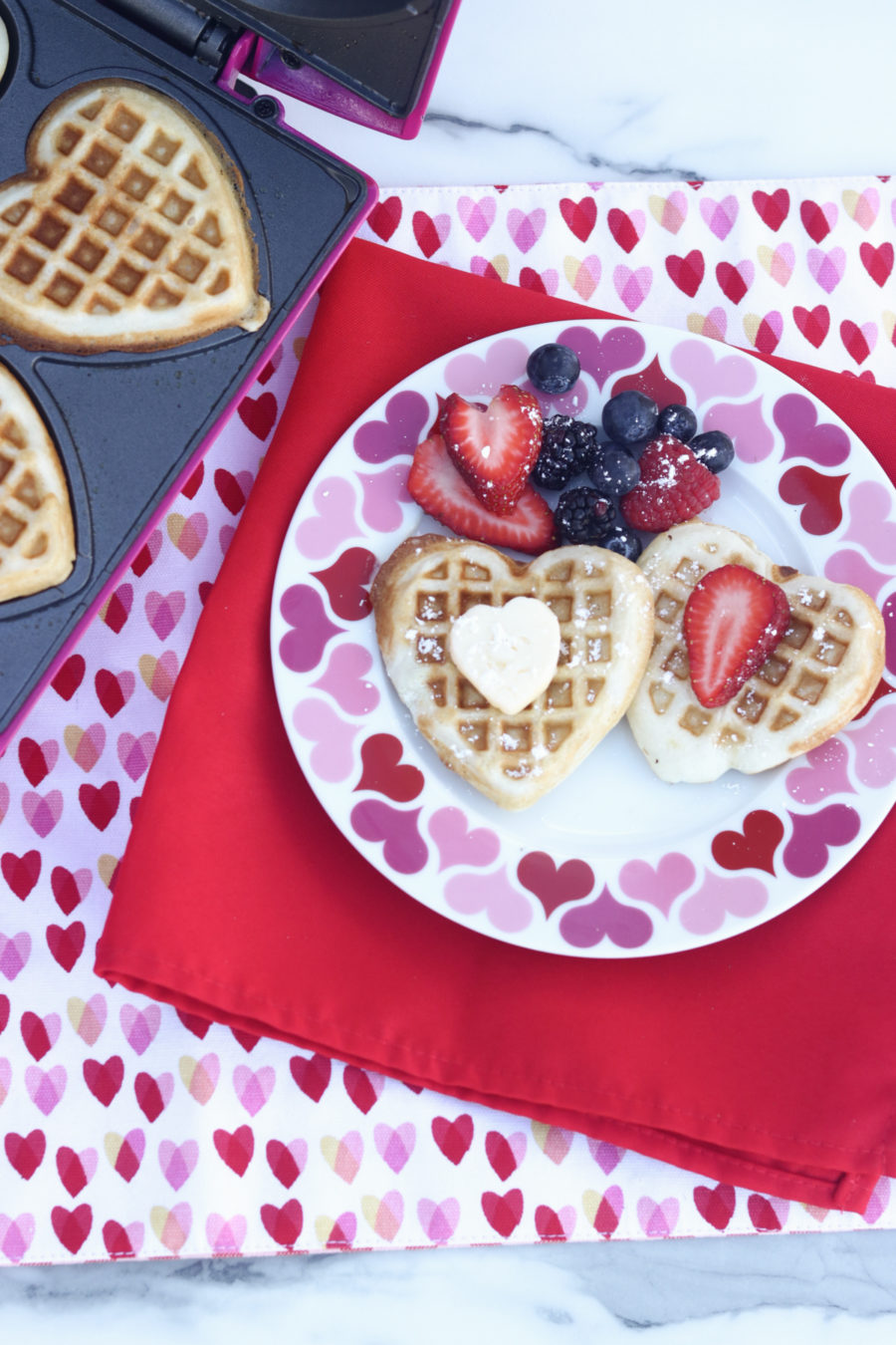 This Mini Heart-Shaped Waffle Maker Has Valentine's Day Breakfast Written  All Over It