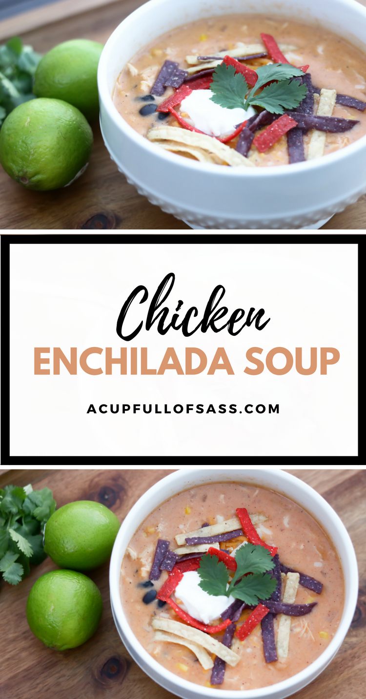 Easy Creamy Chicken Enchilada Soup
