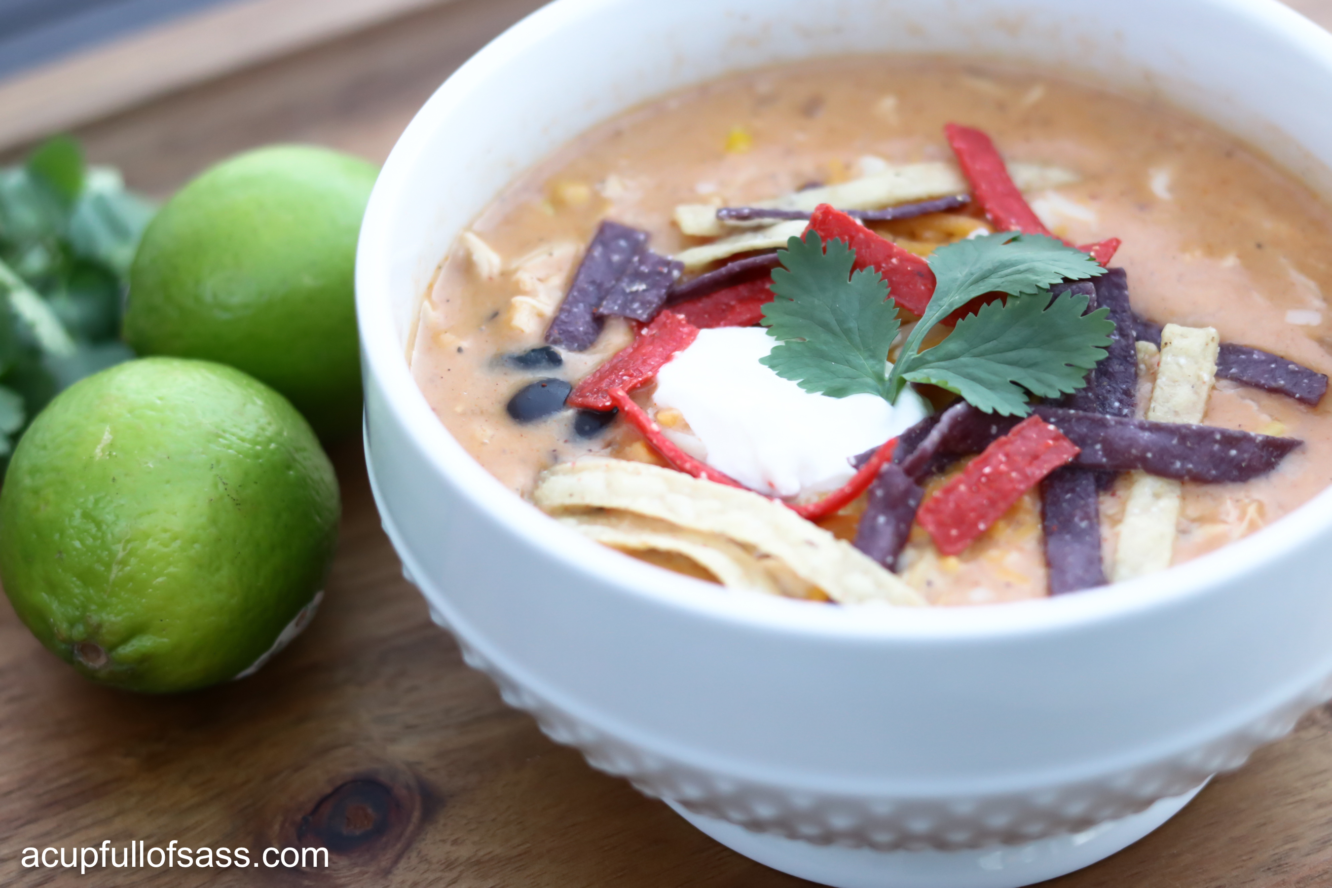 Easy Creamy Chicken Enchilada Soup