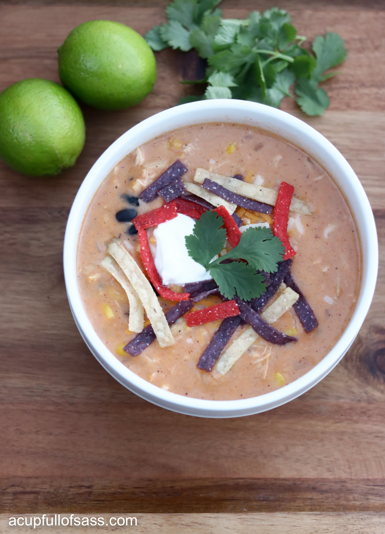 Easy Creamy Chicken Enchilada Soup