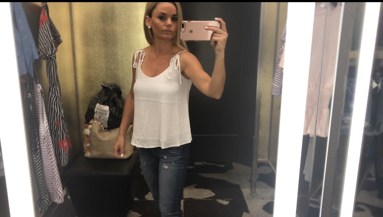 Nordstrom Dressing Room Summer Try- On with A Cup Full of Sass Cute cami.