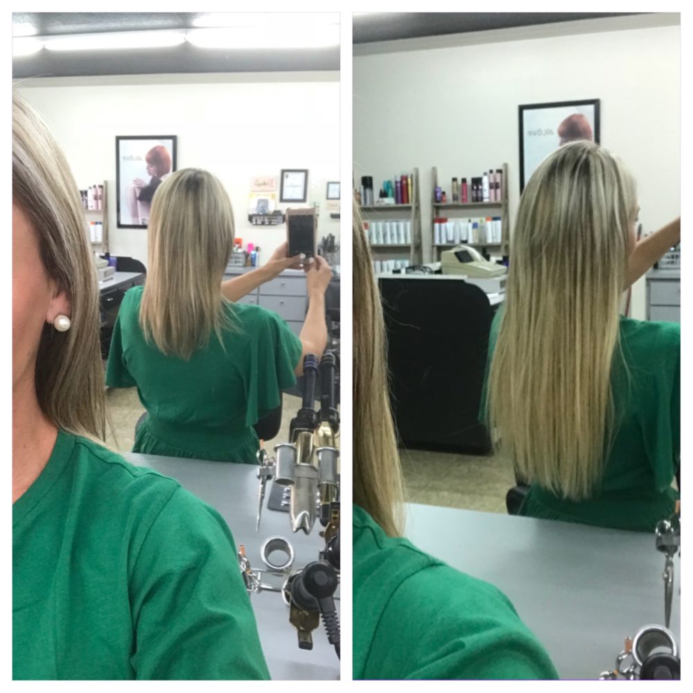 Flat Tip Hair Extensions Before and After