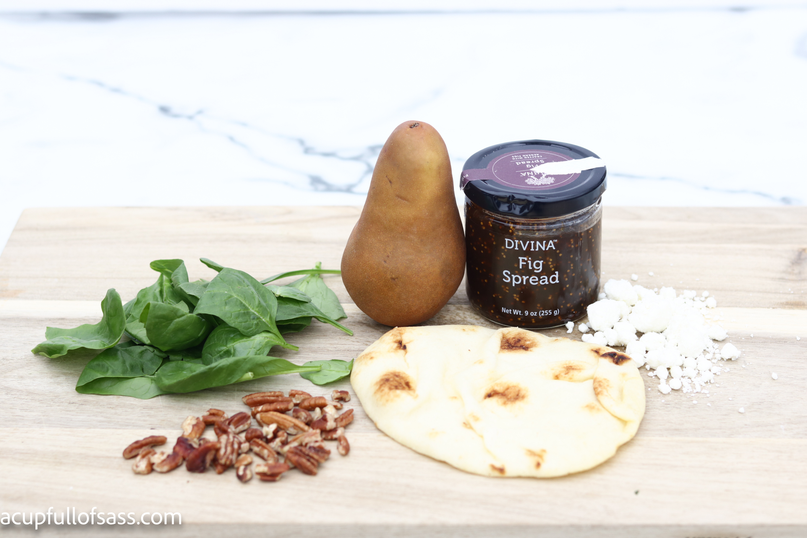 Pear Fig Flatbread. Create a stunning dish for your next dinner party. 