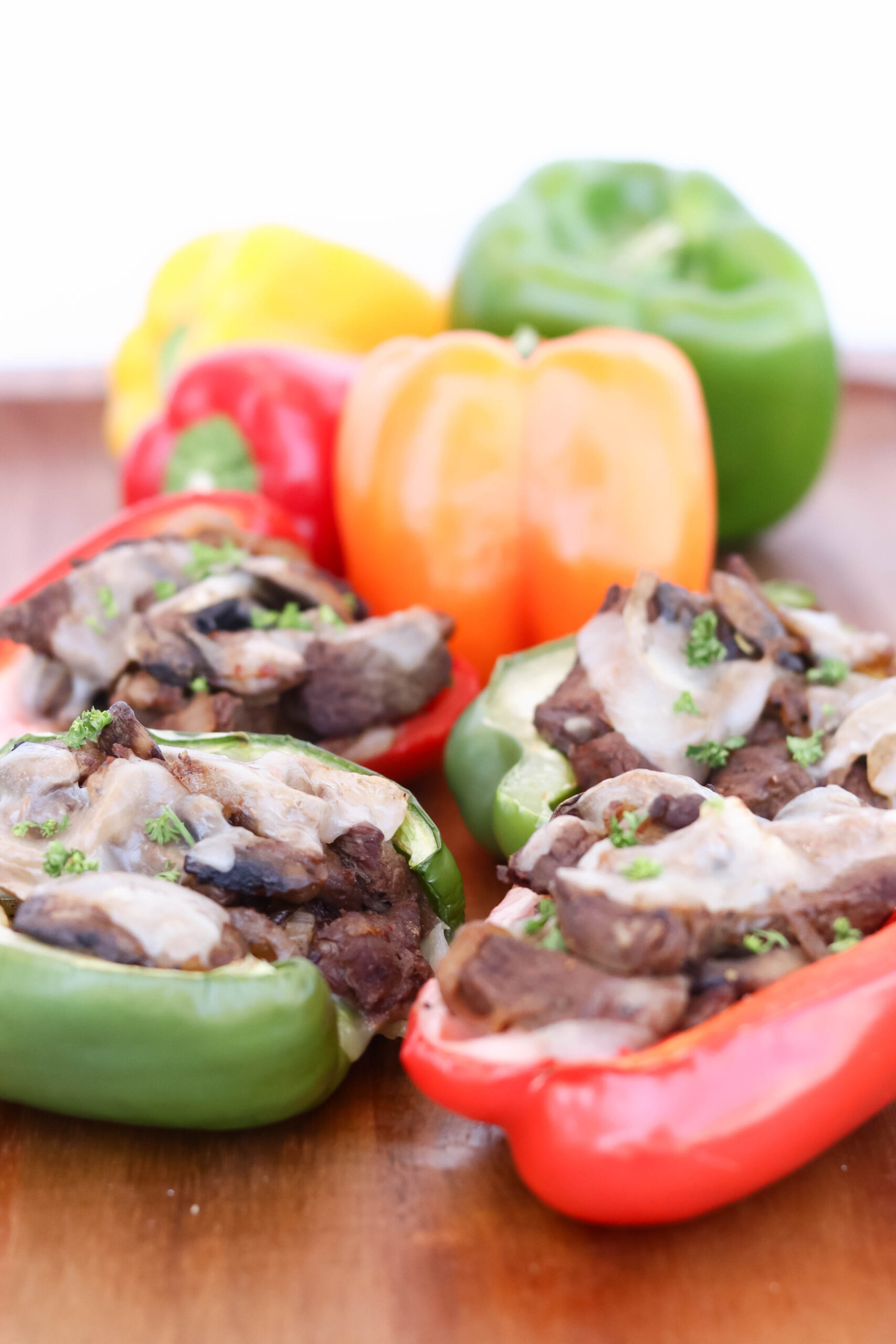 Philly Cheesesteak Stuffed Peppers