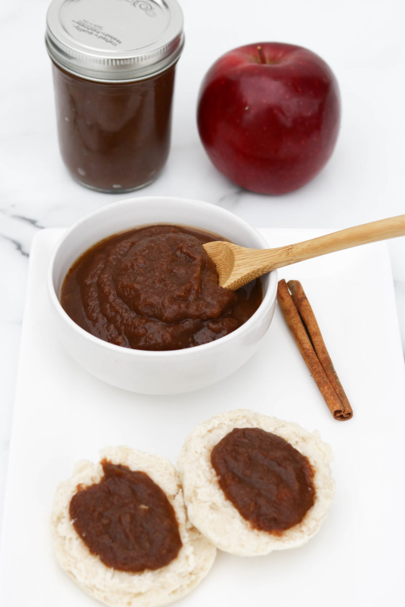 Homemade Paleo Apple Butter in the slow-cooker. 