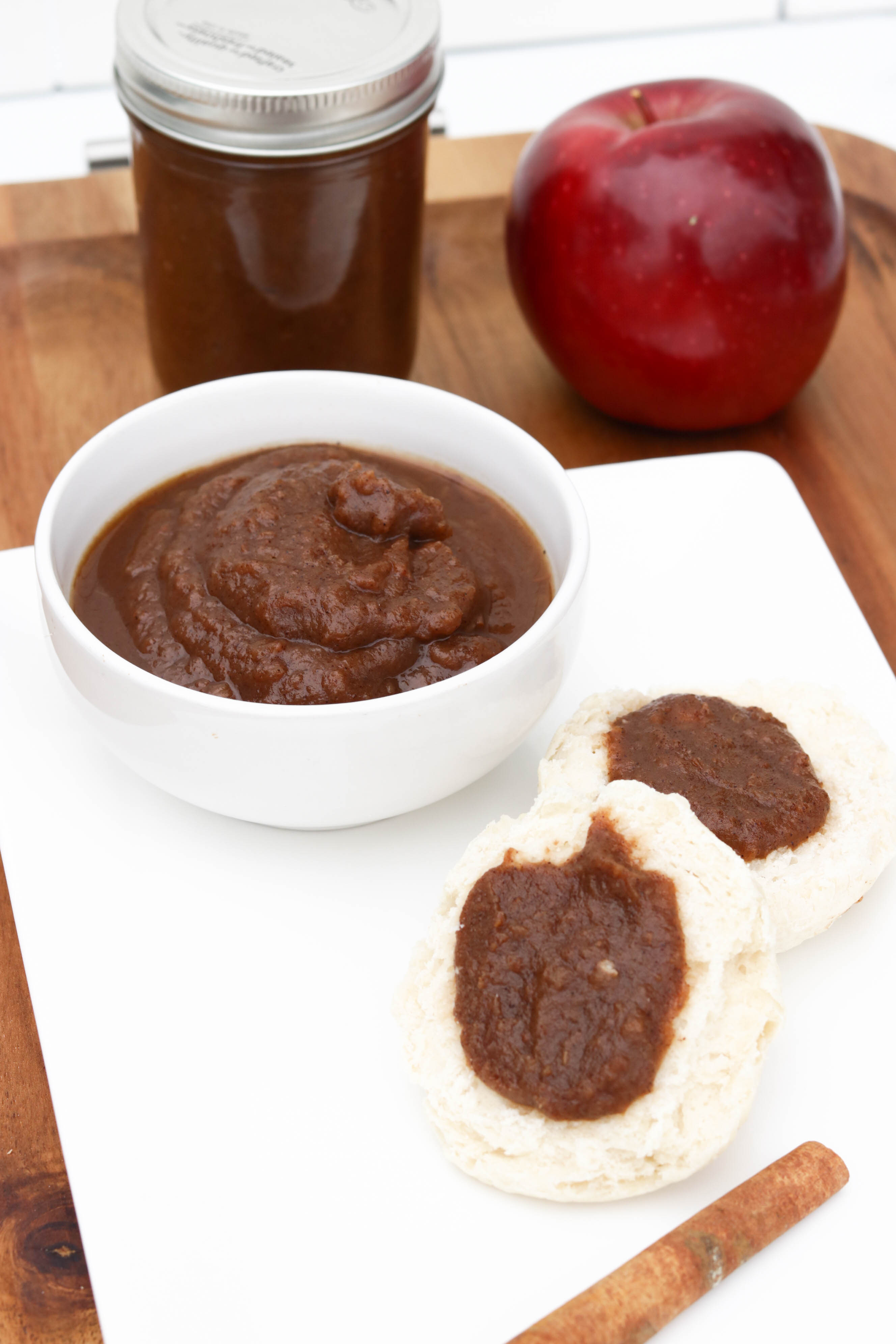 Homemade Paleo Apple Butter in the slow-cooker. 