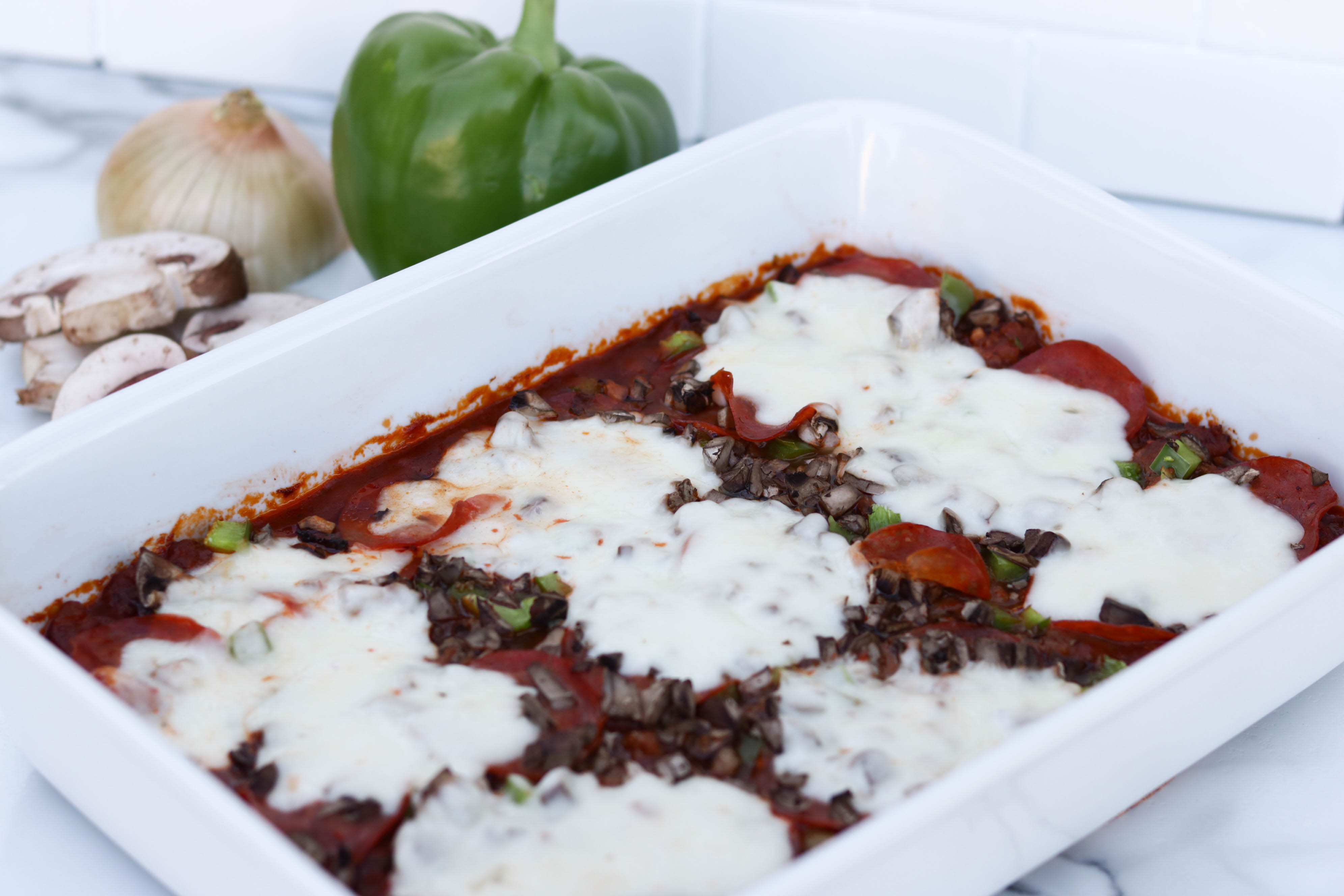 Low-Carb Keto Pizza Casserole