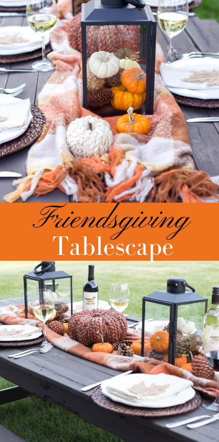 Easy Friendsgiving/Thanksgiving Tablescape.