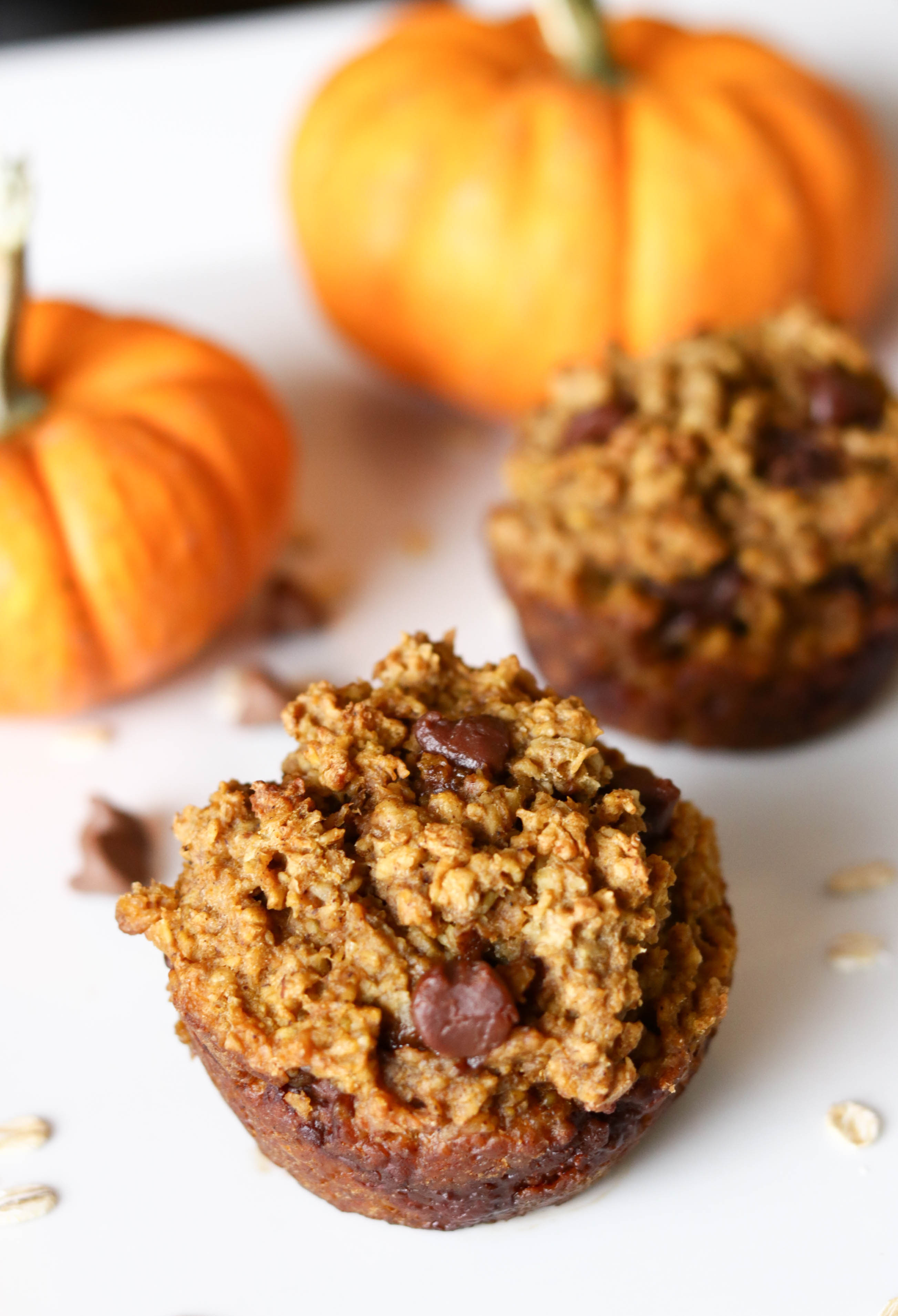 Healthy Pumpkin Muffins with Chocolate Chips.