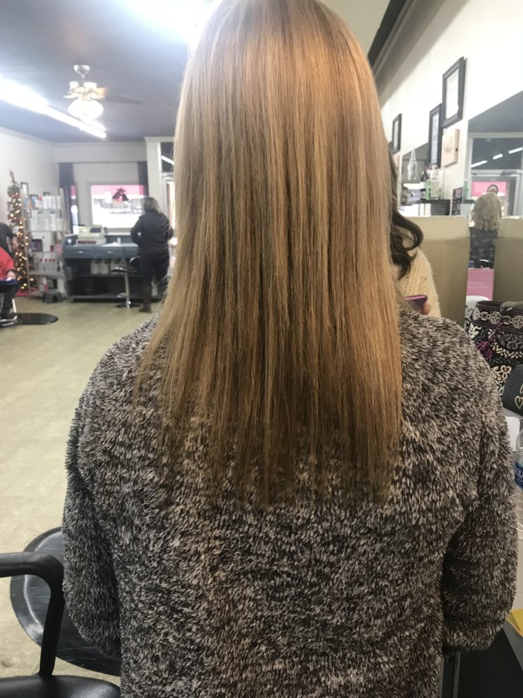 Flat Tip Hair Extensions Before and After