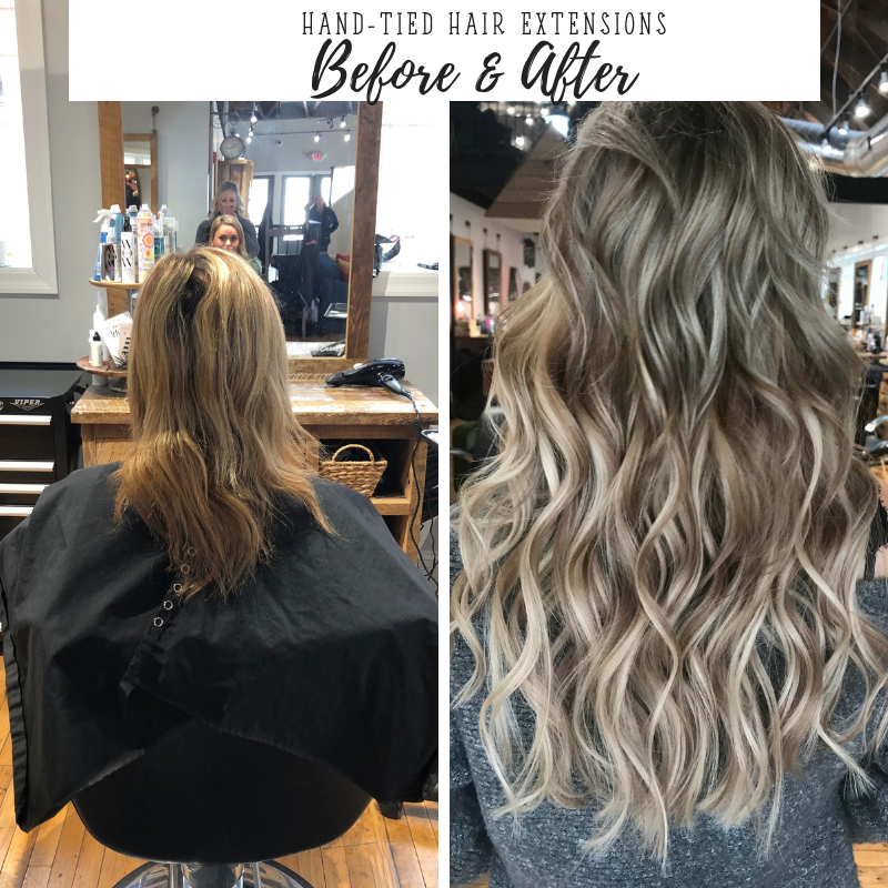 Before And After Hand Tied Hair Extensions A Cup Full Of Sass