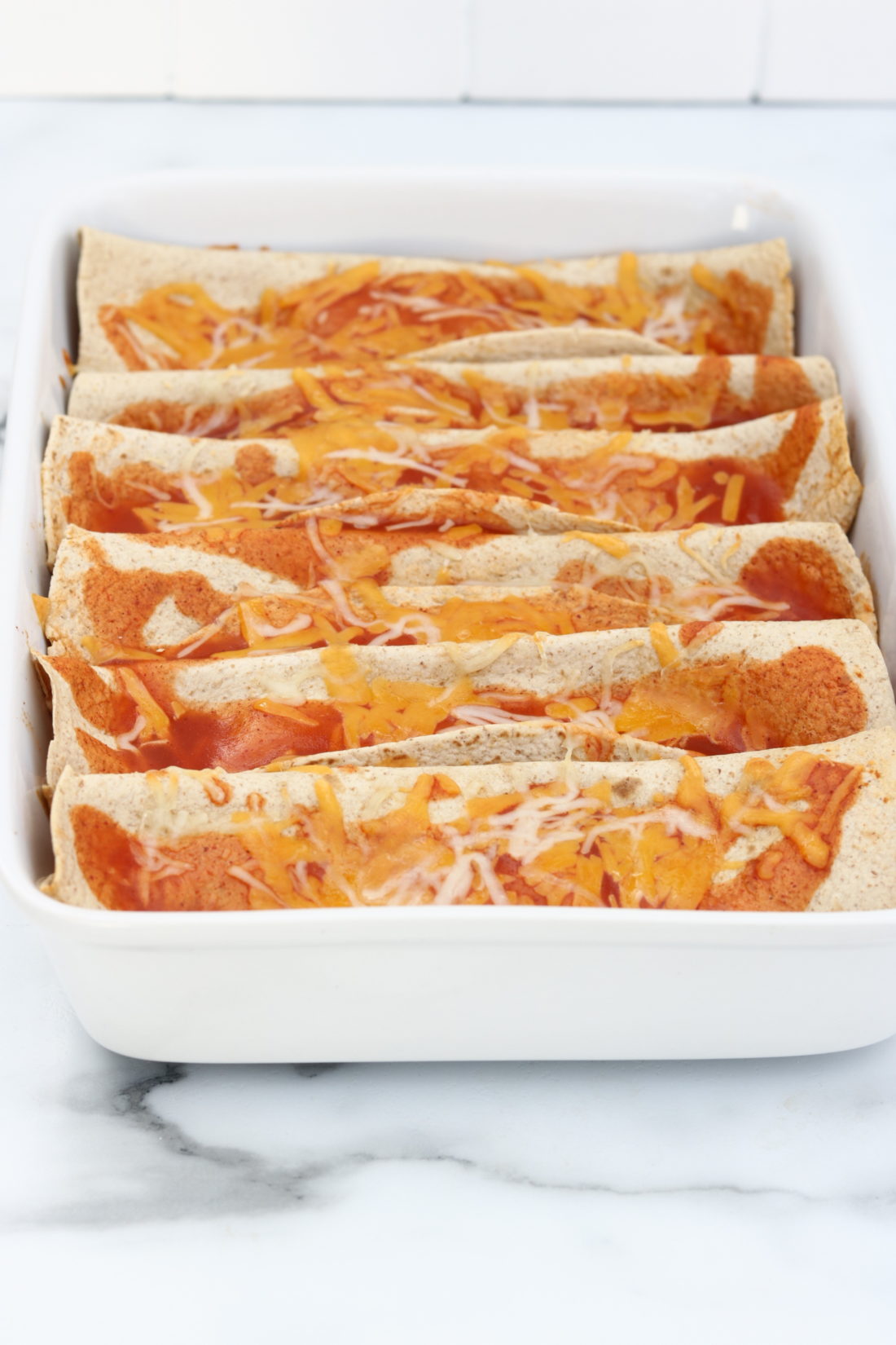 Slow Cooker Chicken Enchiladas. This recipe is both healthy and low carb.