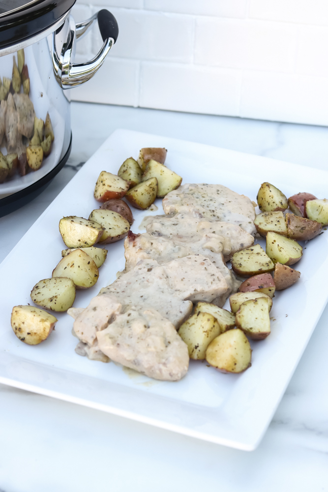 Slow Cooker Ranch Pork Chops is perfect for busy weeknights. 