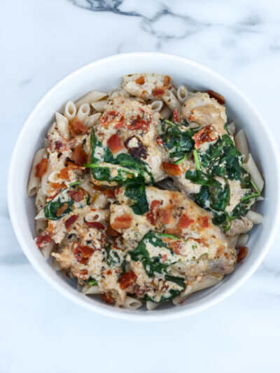 Slow Cooker Tuscan Chicken Pasta