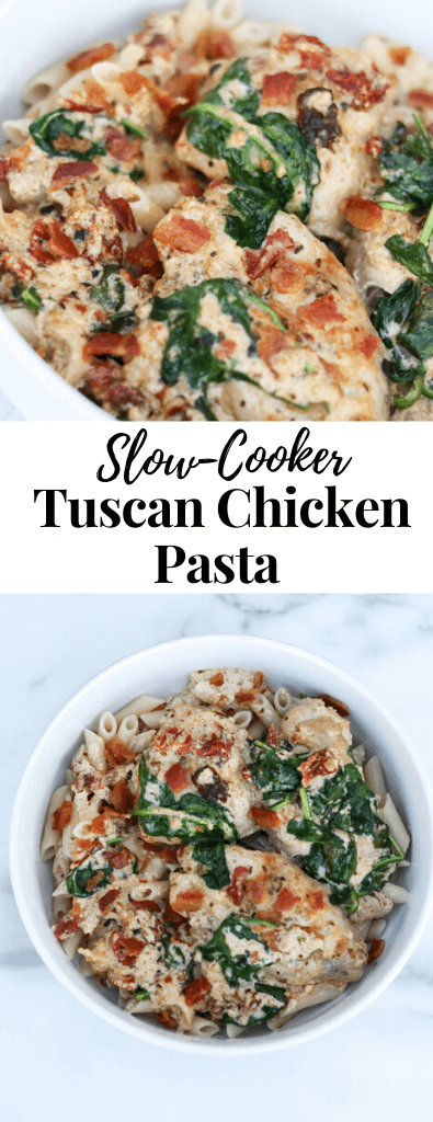 Tuscan Chicken bacon spinach pasta