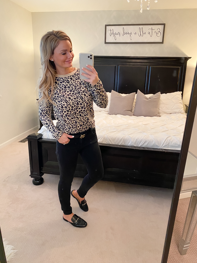 Amazon Fashion Finds | February - Leopard shirt.