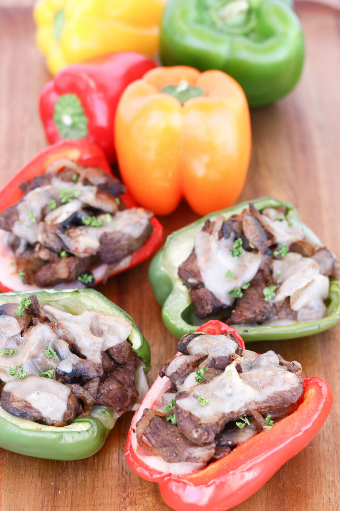 Philly Cheesesteak Stuffed Peppers