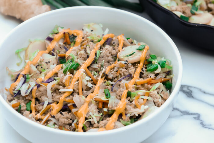 Egg roll in a bowl