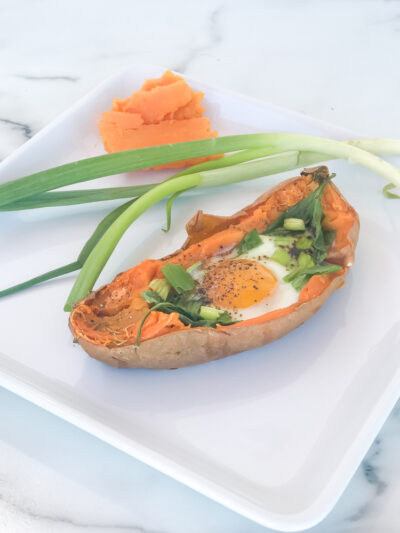 sweet potato egg boats.