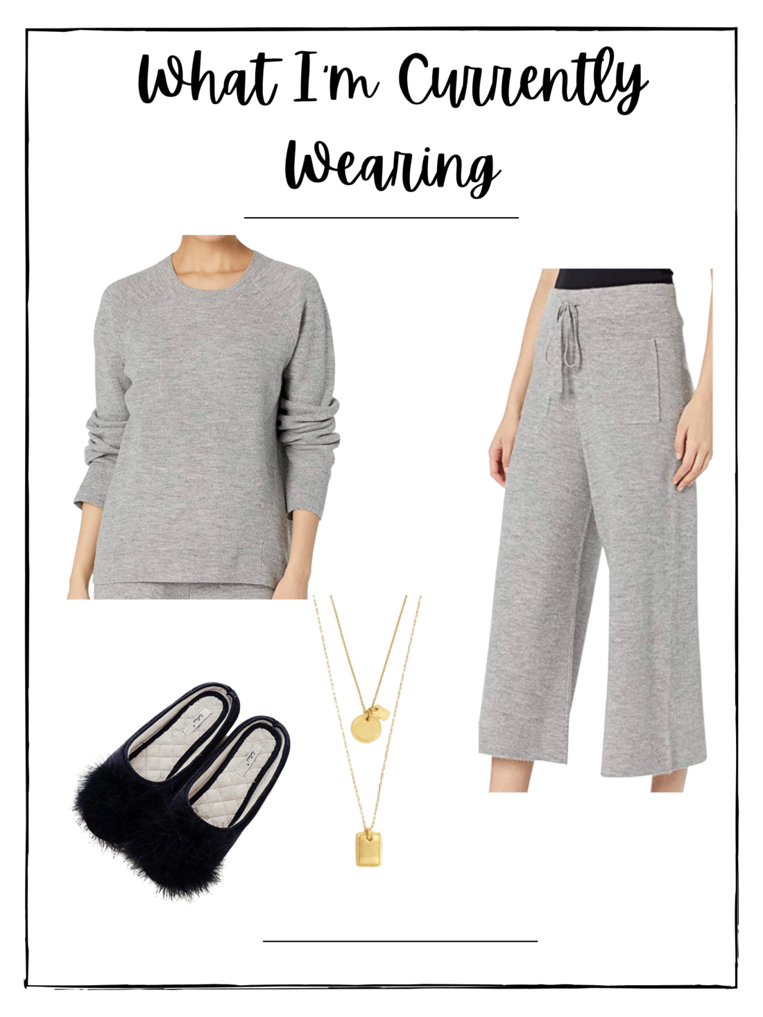 Grey Ribbed Sweater Loungewear.