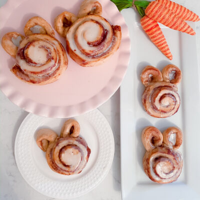 Bunny Cinnamon Rolls for Easter