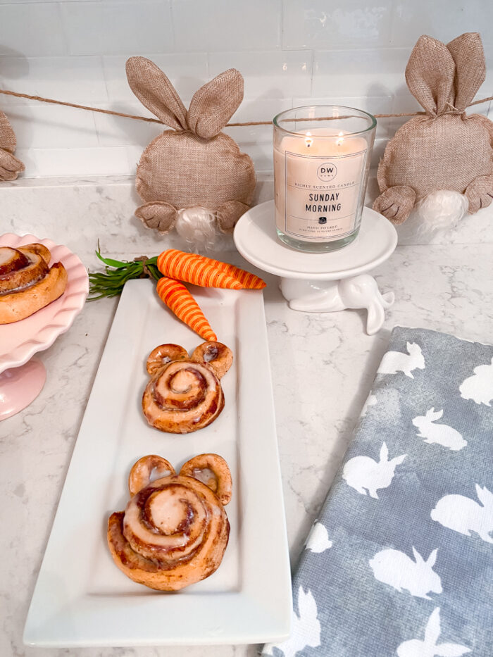 Bunny Cinnamon Rolls for Easter