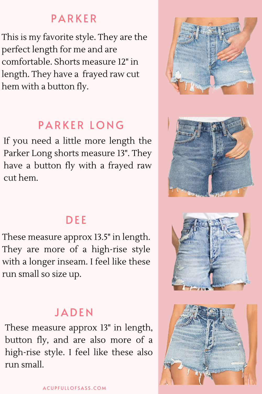 AGOLDE Denim Shorts Styles.