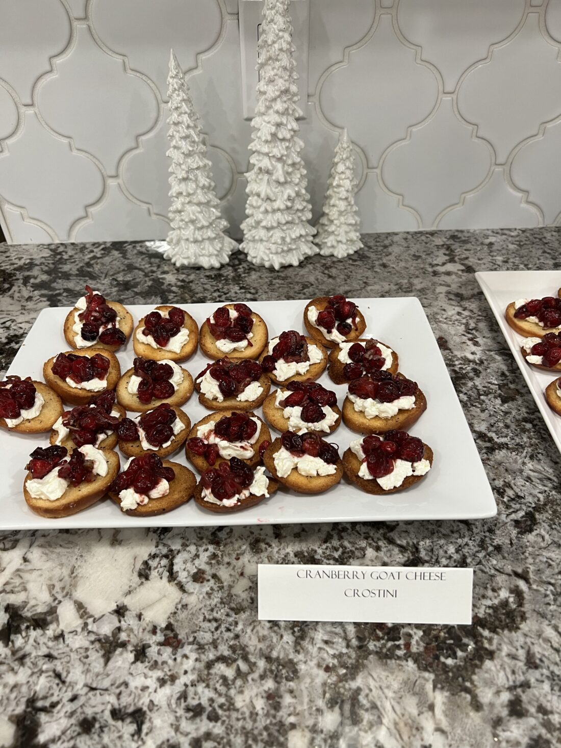 Cranberry Goat Cheese Crostini. Party food ideas.