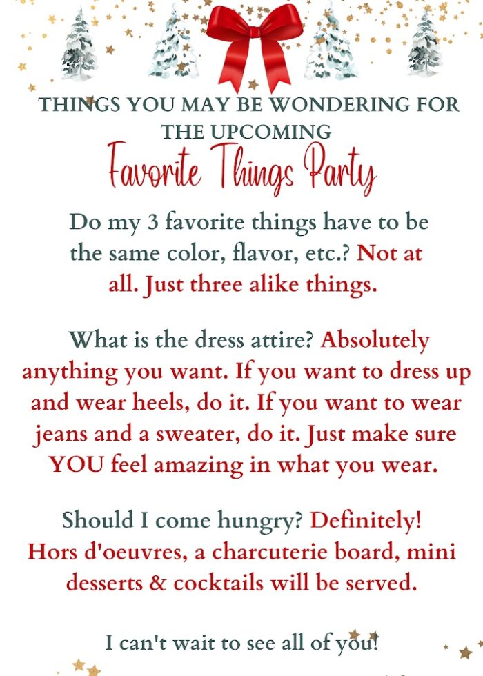 Favorite Things Party - Everything You Need to Know