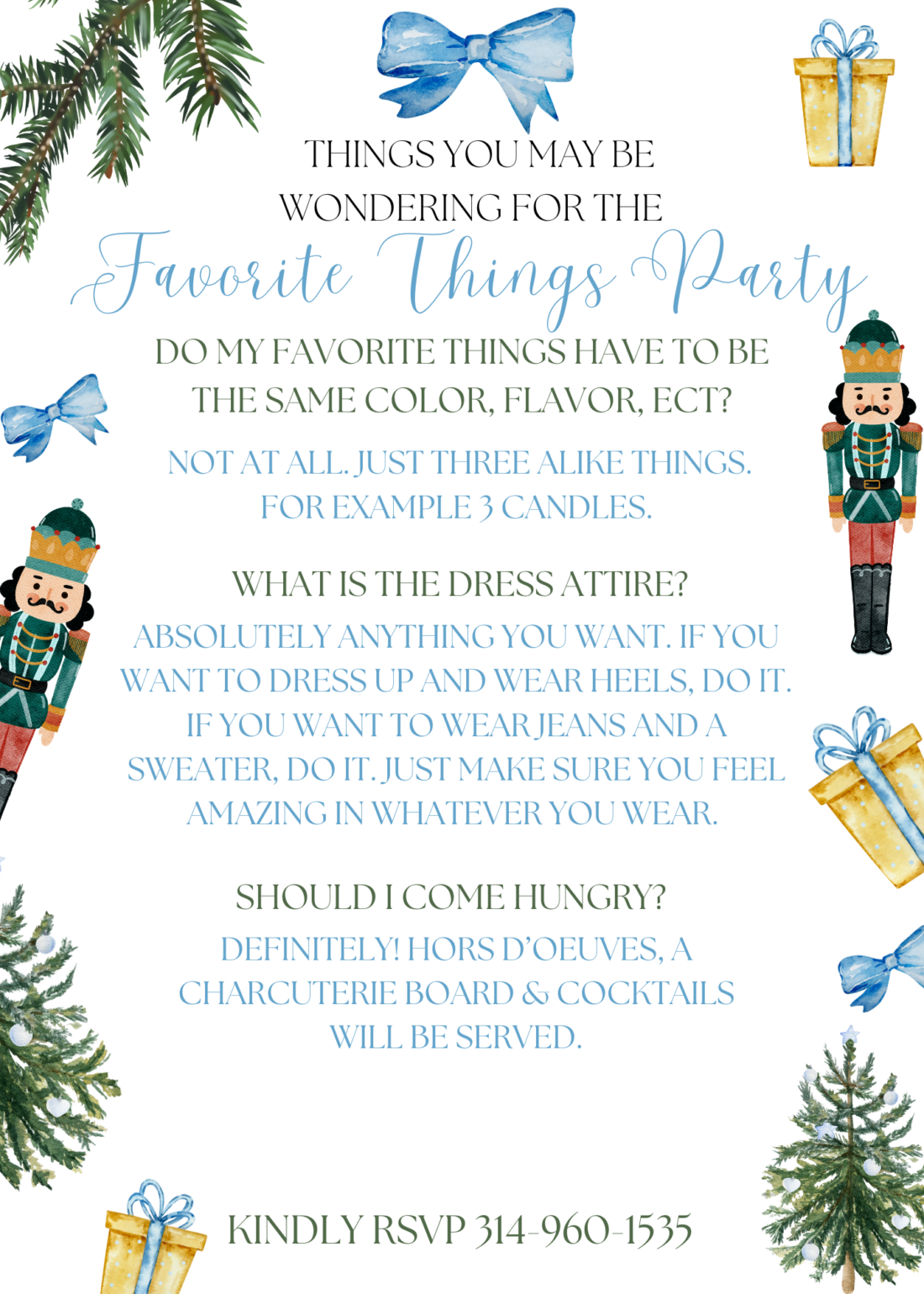 Favorite Things Party Invitation