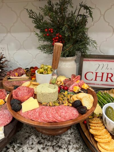 Holiday grazing table Christmas charcuterie board ideas