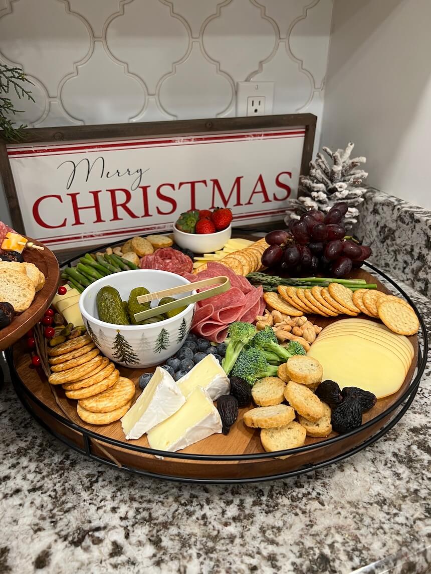 Christmas grazing table charcuterie board