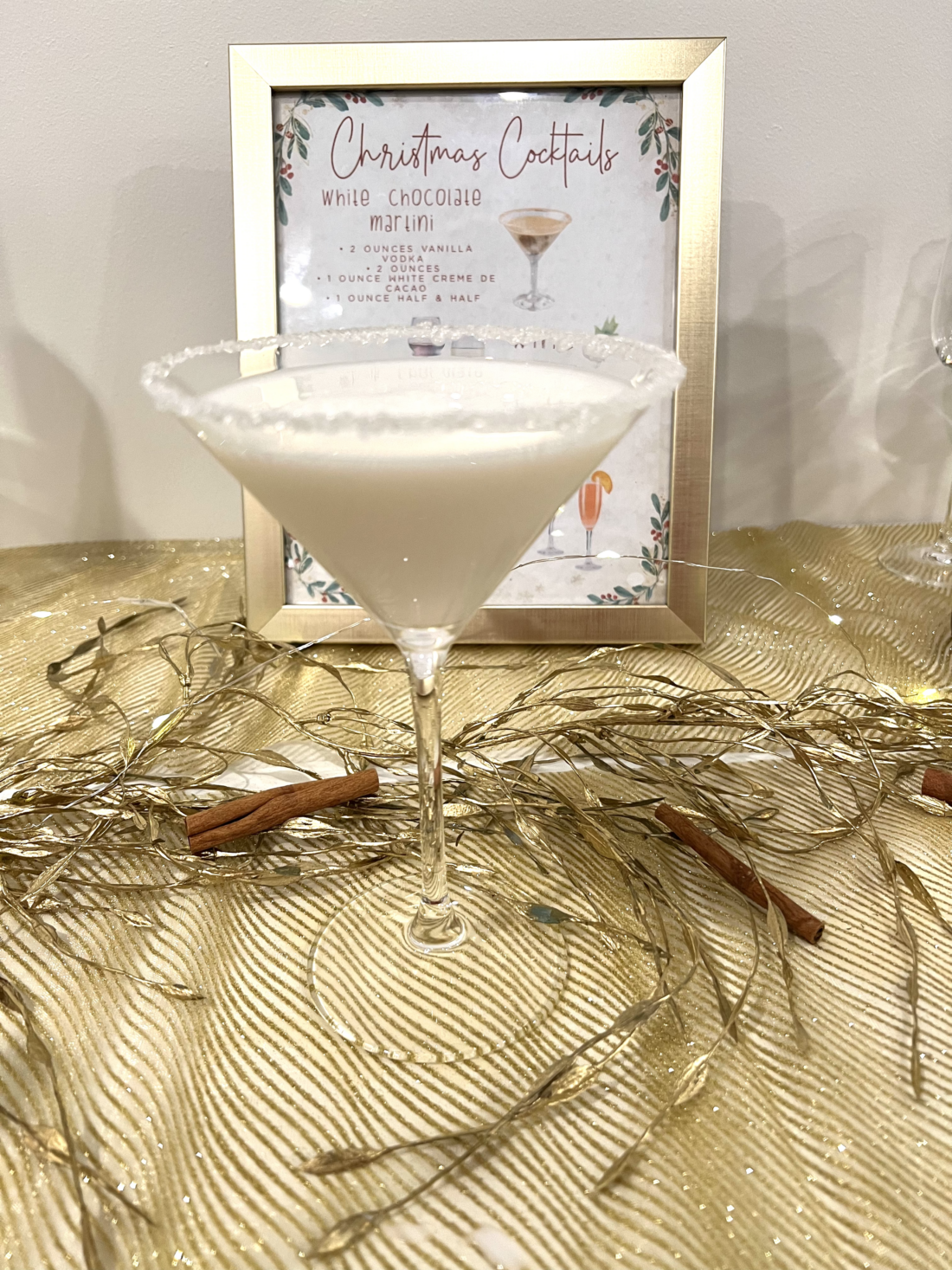 White Chocolate Martini is a holiday cocktail.