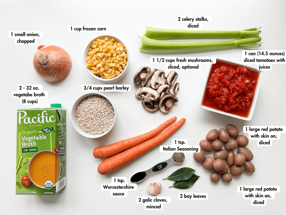 Vegetable Barley Soup Ingredients