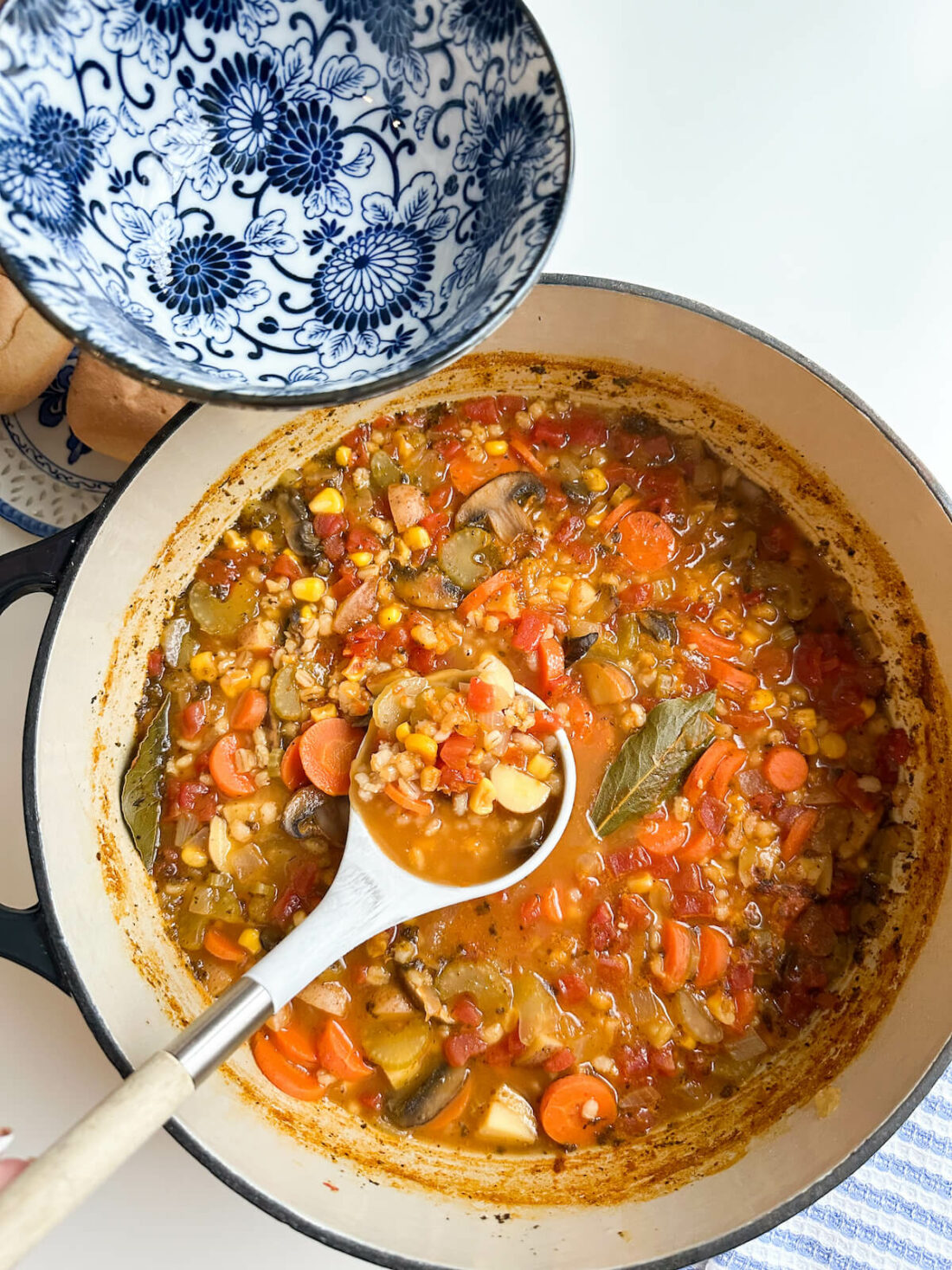 This Easy Vegetable Barley Soup recipe will warm you up and keep full in the cold winter months.