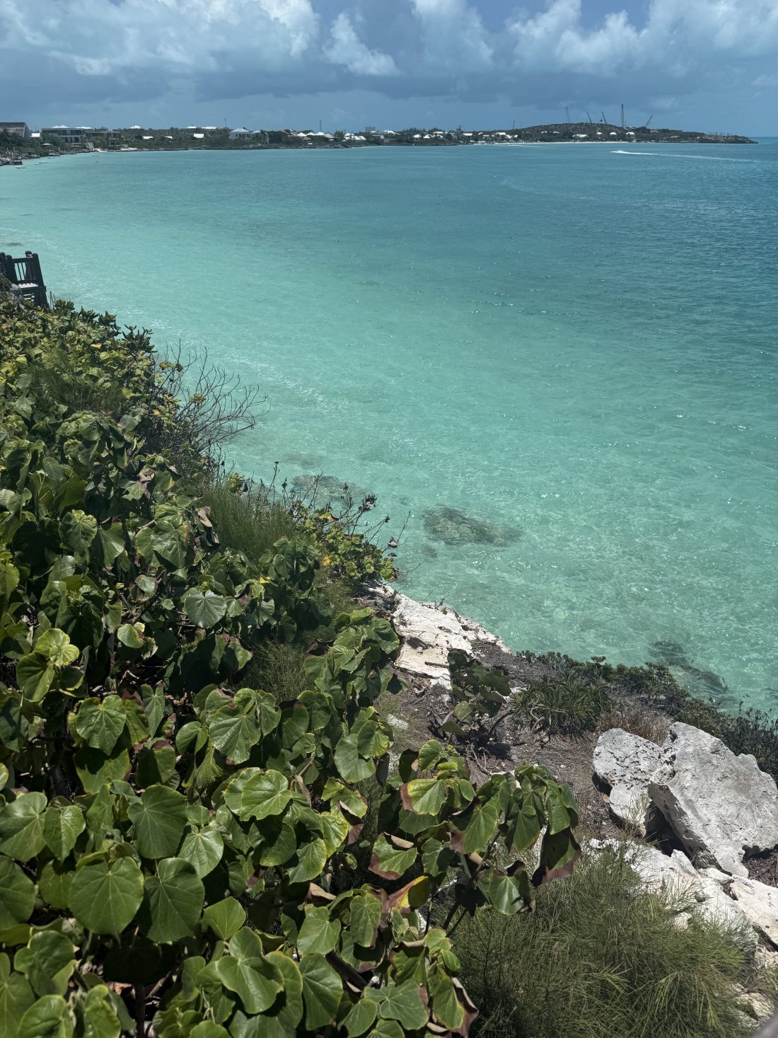 Turquoise colored water Turks and Caicos ocean view for a vacation rental.